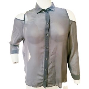 H&M Divided Women's Cut Out Shoulders Dress shirt - US Size: 4